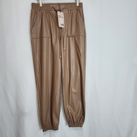 Cisono Faux Leather Pants Size Large - Picture 2 of 16